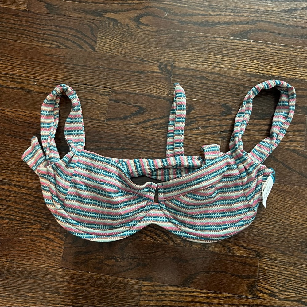LSpace Camellia Top pique stripe